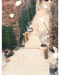 garden lighting installation