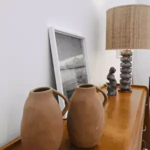 Stoneware vase with handle by Madam Stoltz (DK)