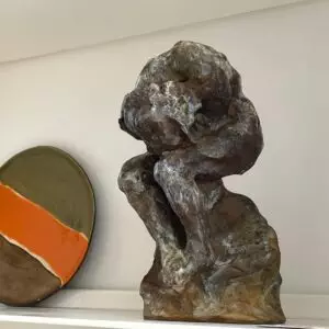 Bronze Saul Velasquez sculpture La peur de connaitre